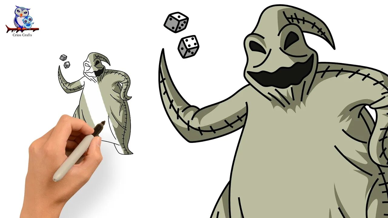 How to draw oogie boogie
