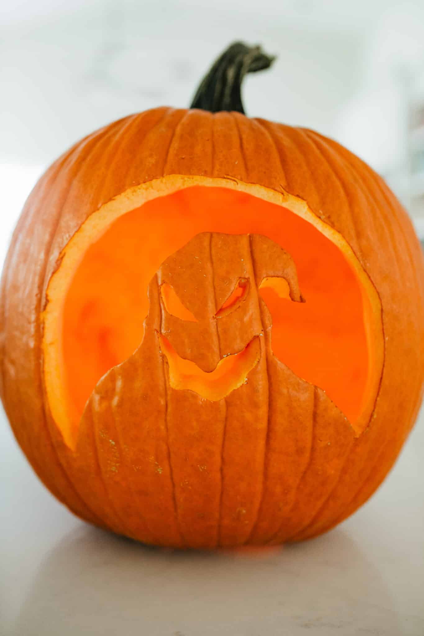 Oogie boogie pumpkin carving stencil