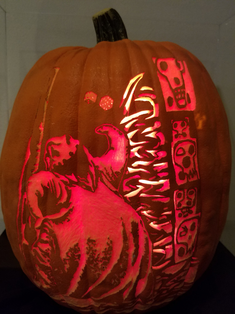 Las vegas pumpkin carvers designs bring halloween feel to centennial hills library â photos life