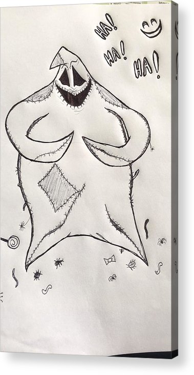 Oogie boogie man acrylic print by grace fillak