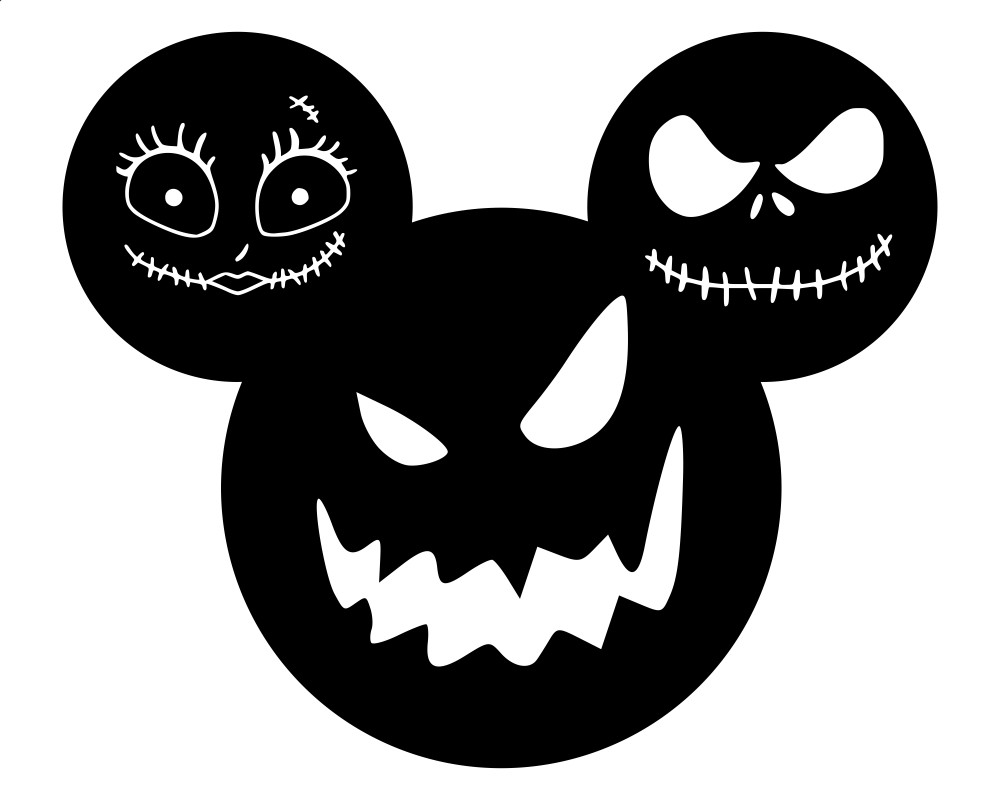 Jack and oogie head svg