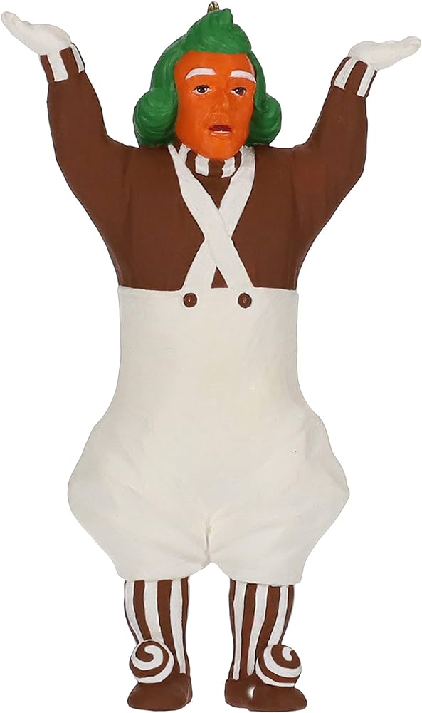 Hallmark keepsake christmas ornament year dated willy wonka and the chocolate factory oompa