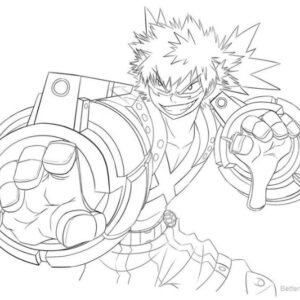 Deku izuku midoriya coloring pages printable for free download