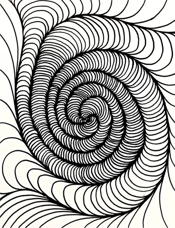 Op art coloring page