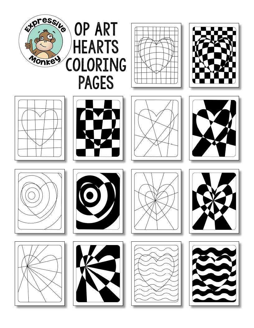 Op art drawing