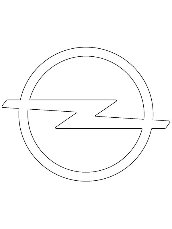 Opel logo coloring page