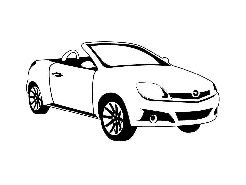 Free opel car coloring page