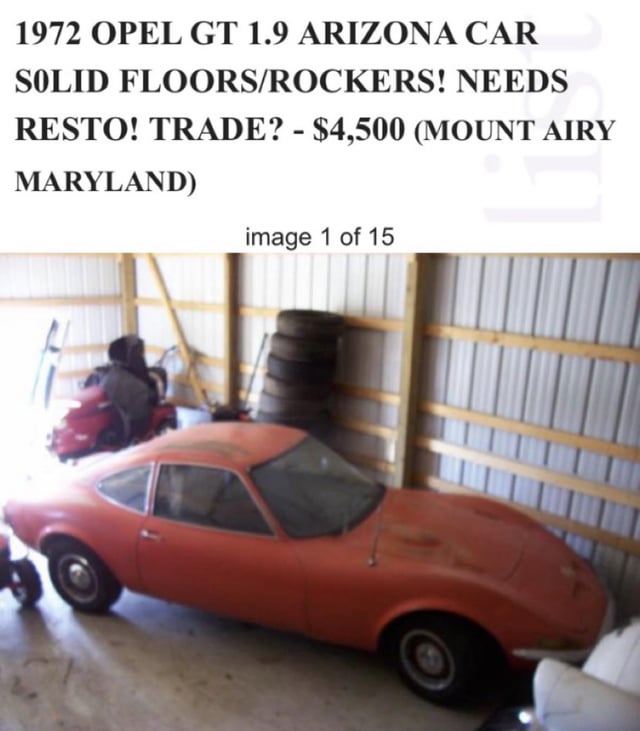 Opel gt project rprojectcar