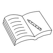 Open book coloring pages