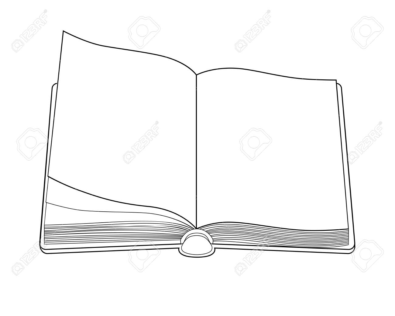 Opened blank book or diary