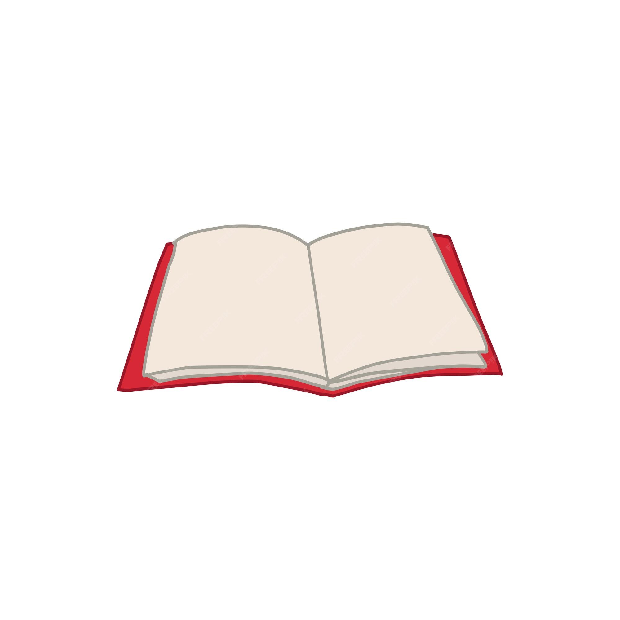 Premium vector hand drawn book kawaii coloring page illustration