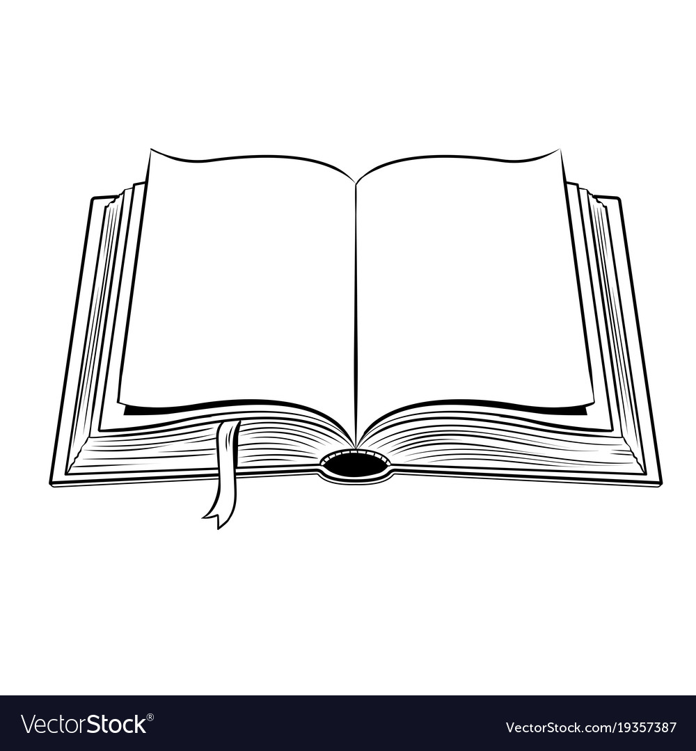 Open book coloring royalty free vector image