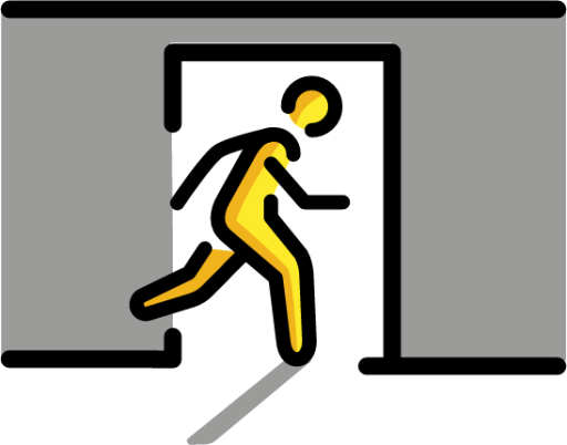 Emergency exit door emoji