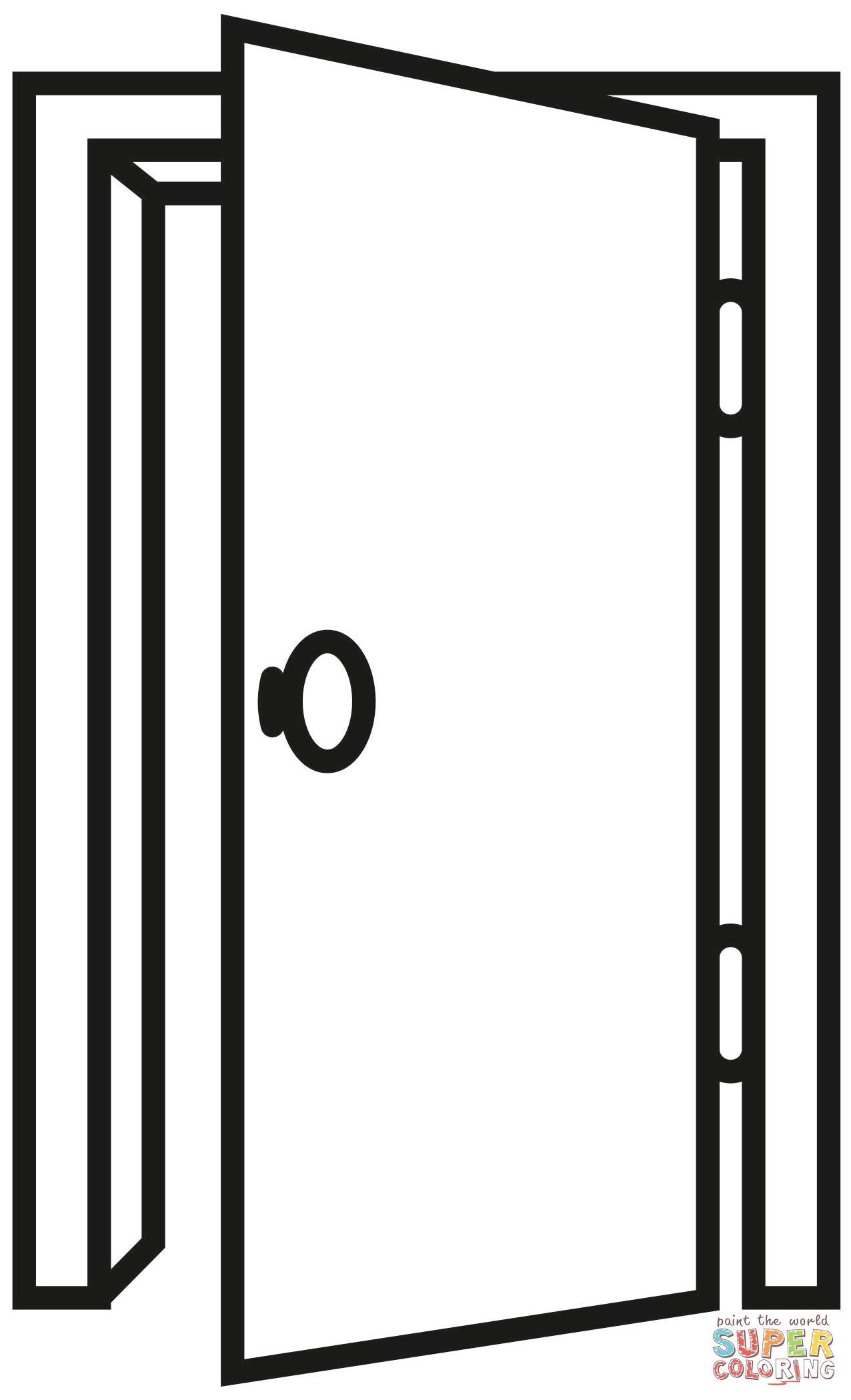 Open door coloring page free printable coloring pages