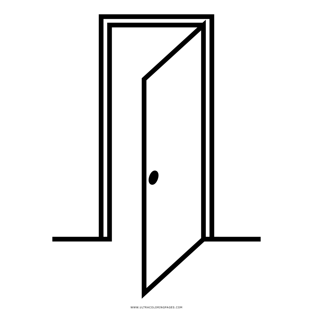 Open door coloring page