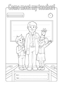 A back to school open house invitation that students color in class it willâ school coloring pages school open house open house invitation