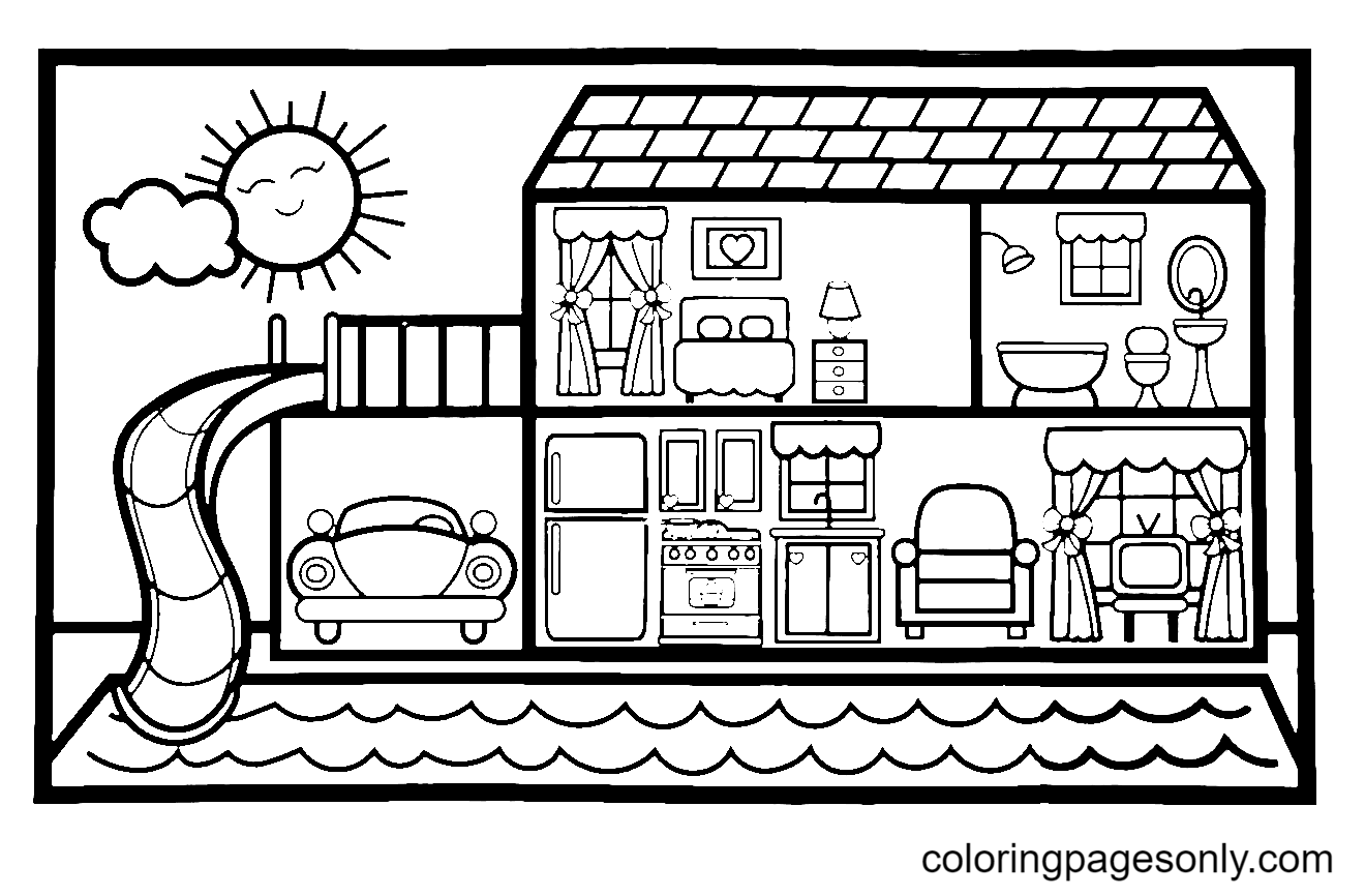 House coloring pages