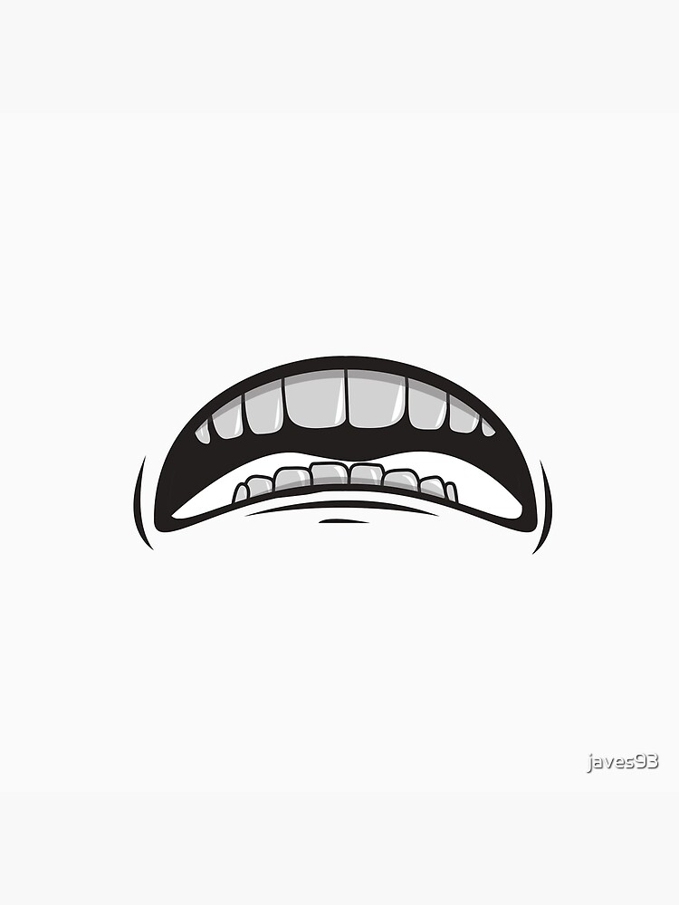 Sad open mouth cartoon art board print for sale by javes