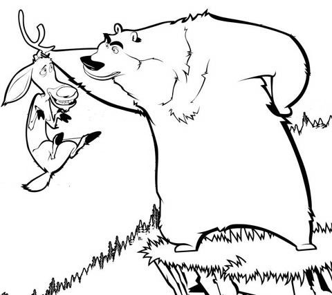 Boog catching elliot coloring page of open season coloring pages open season seasons