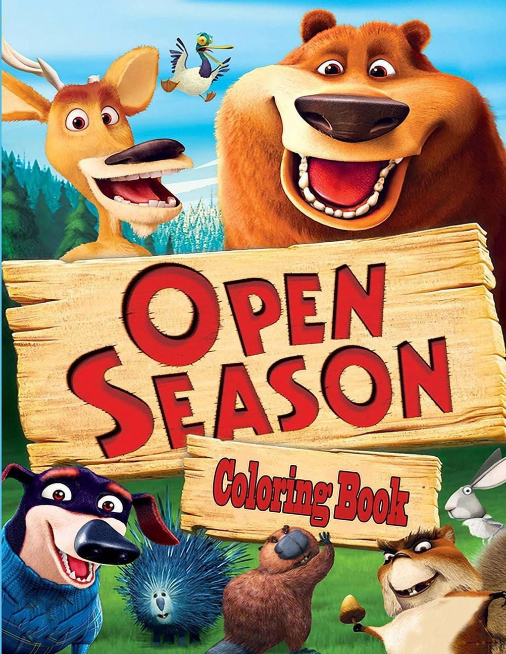 Open season coloring book paperback