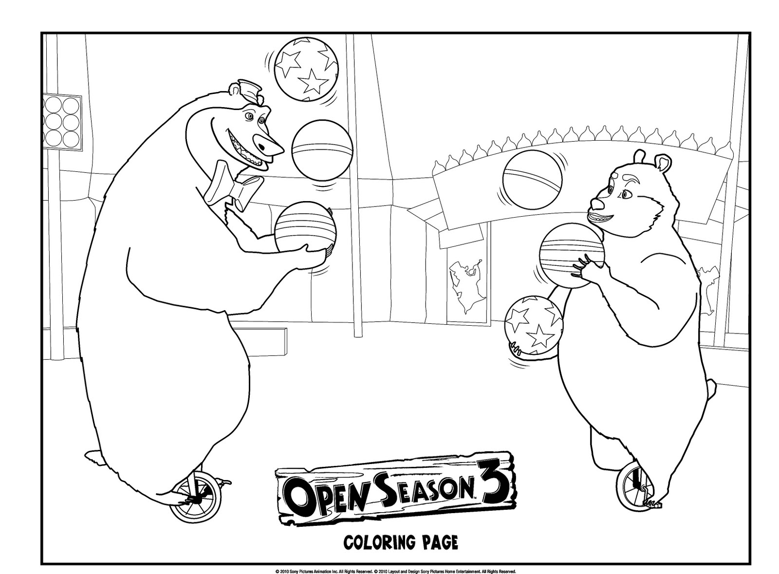 Open season coloring pages