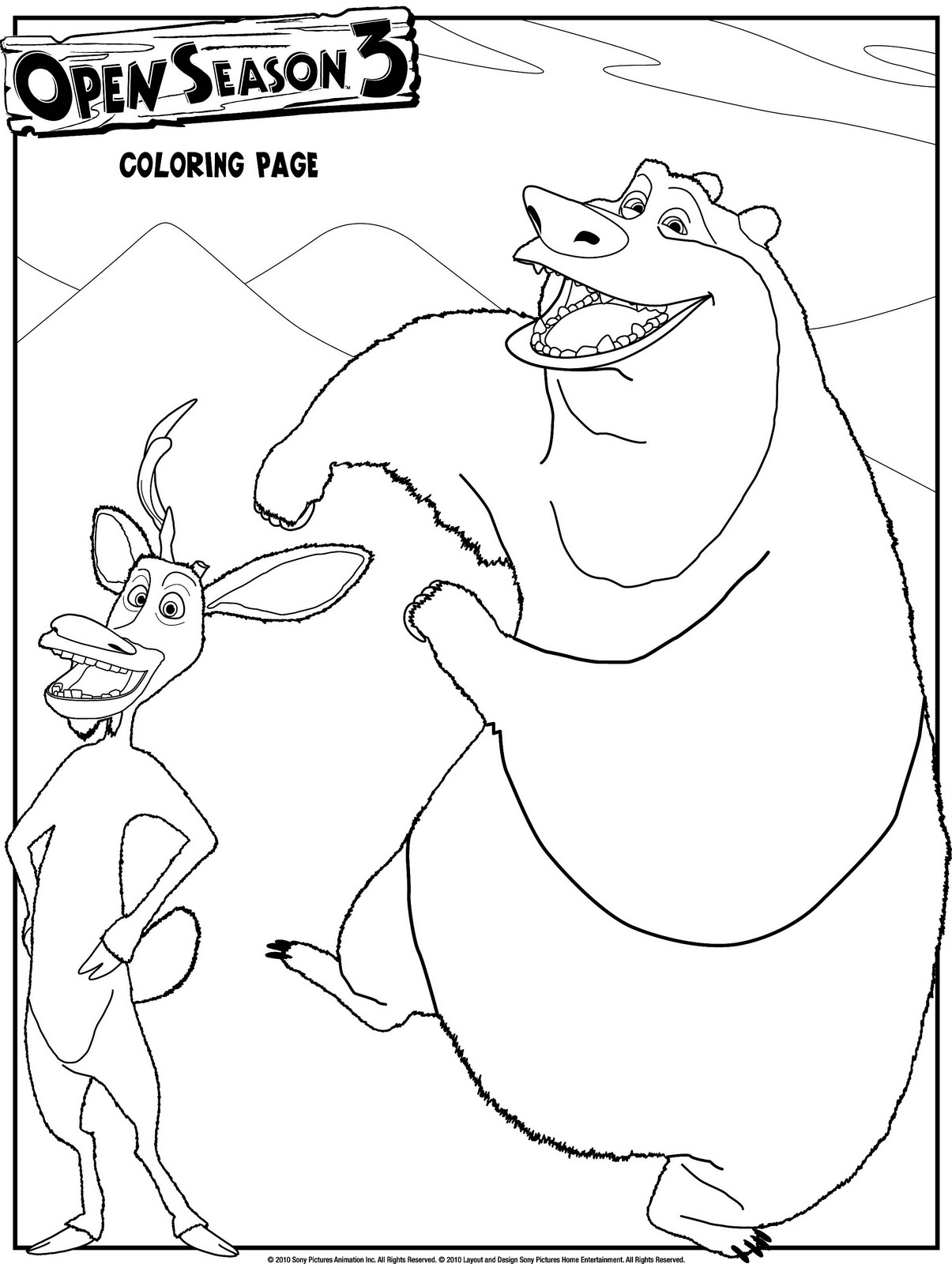 Open season coloring picture
