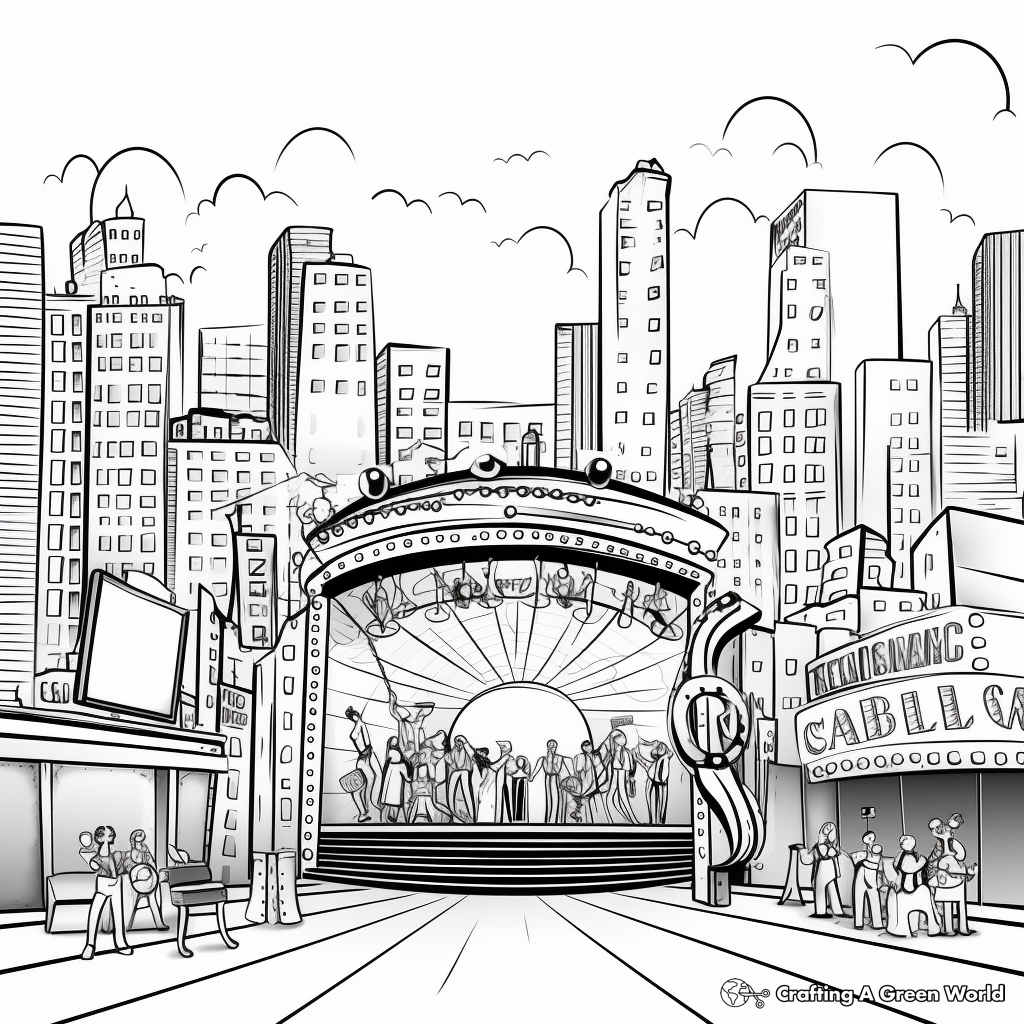Stage coloring pages