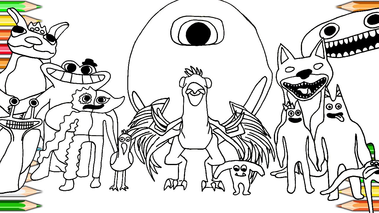 Garten of banban coloring mutant opila bird how to color garten of banban