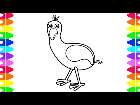 How to draw and coloring opila bird