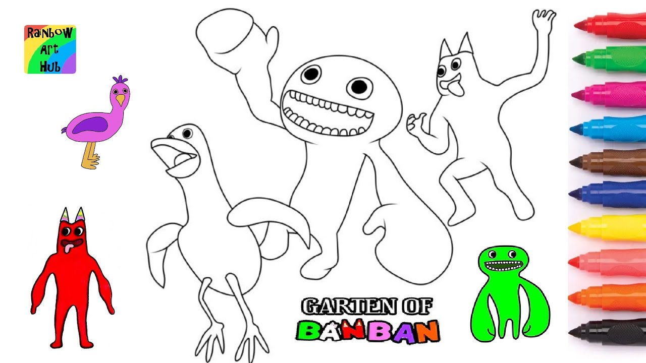 Garten of banban coloring page video