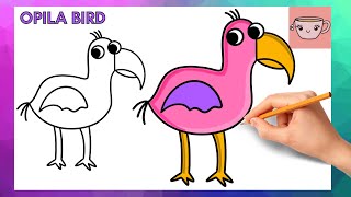 How to draw opila bird