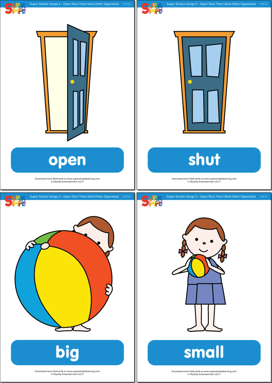 Open shut them flashcards