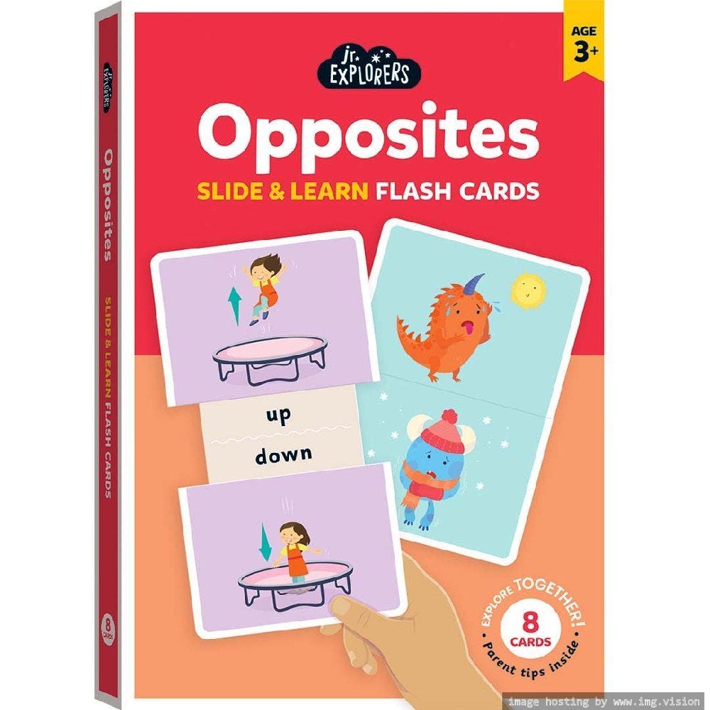 Buy hinkler junior explorers opposites slide learn flash cards online danube home uae