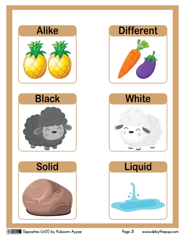 Alikedifferent blackwhite solidliquid flash cards free printable papercraft templates