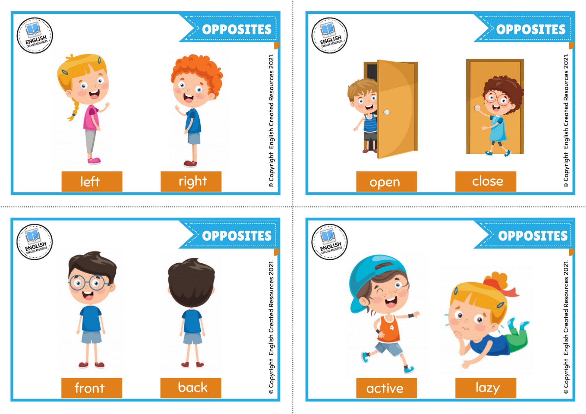 Opposites flashcards