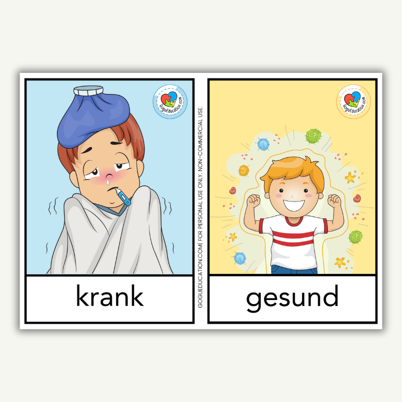 German opposites words flashcards â gogu education