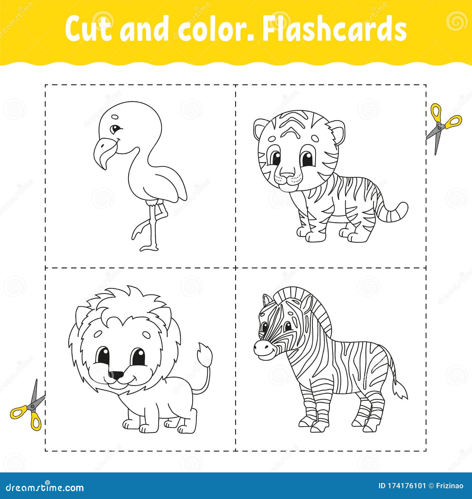 Flashcard tiger stock illustrations â flashcard tiger stock illustrations vectors clipart