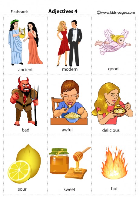 Adjectives flashcard