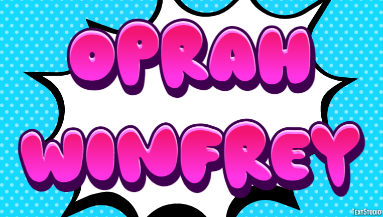 Oprah winfrey text effect and logo design celebrity