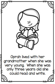 Oprah winfrey booklet for young readers