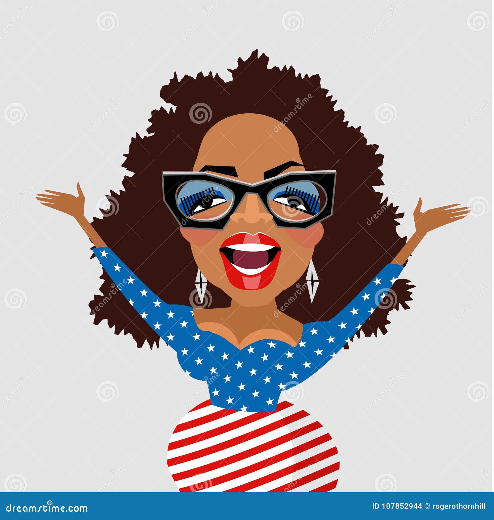 Oprah cartoon stock illustrations â oprah cartoon stock illustrations vectors clipart