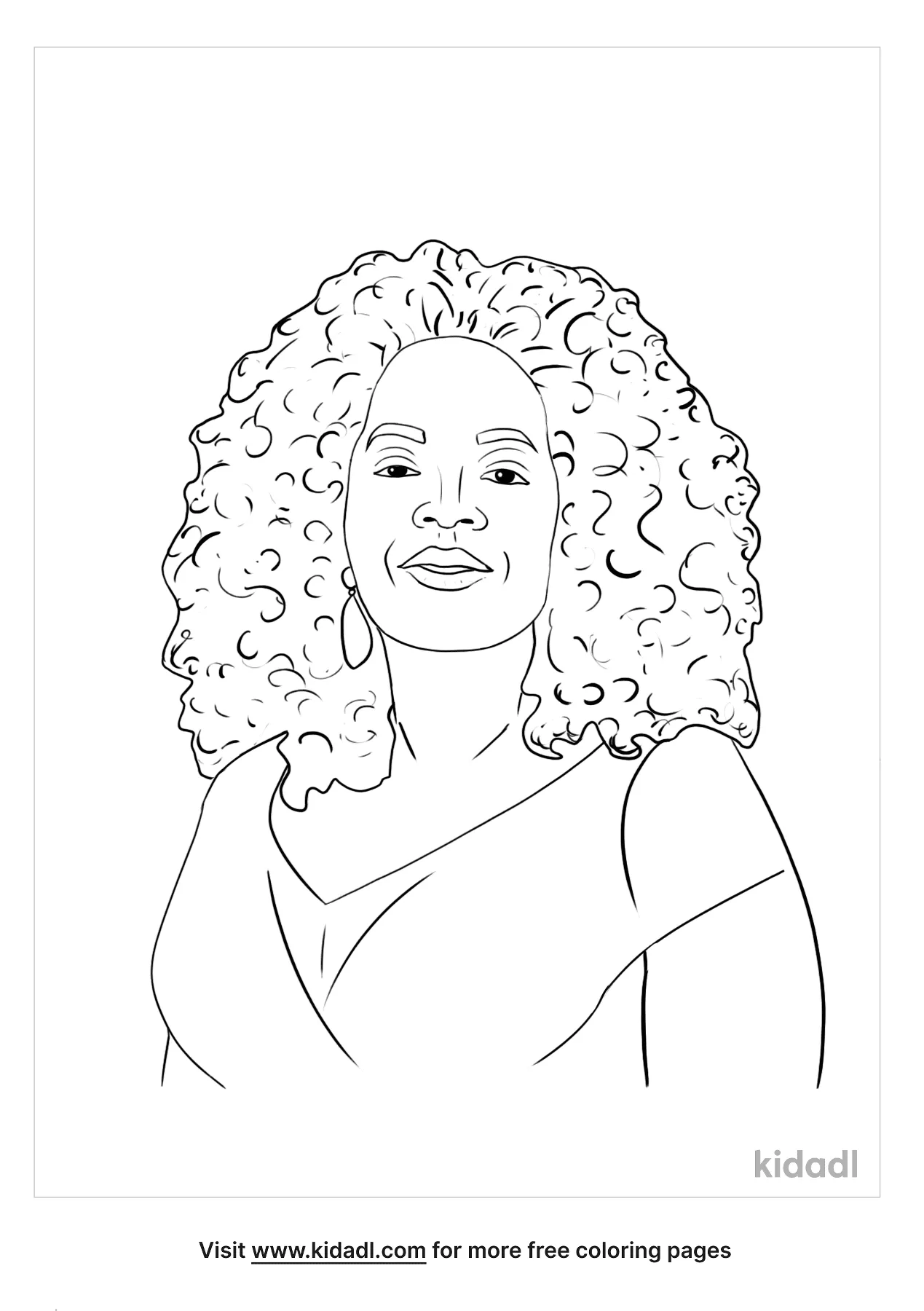 Free oprah winfrey coloring page coloring page printables