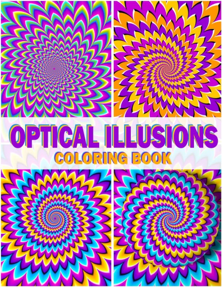 Optical illusions coloring book psychedelic effect coloring pages featuring intricate trippy patterns for adults teens to relax and relieve stress poore graydon books