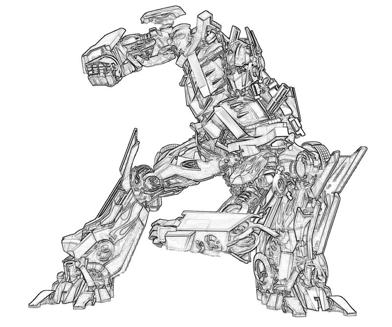 Transformer optimus prime coloring pages