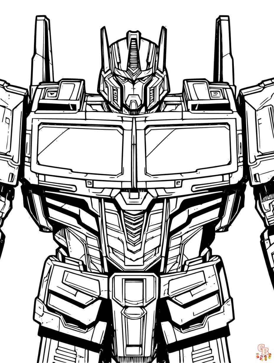 The transformers coloring pages for kids