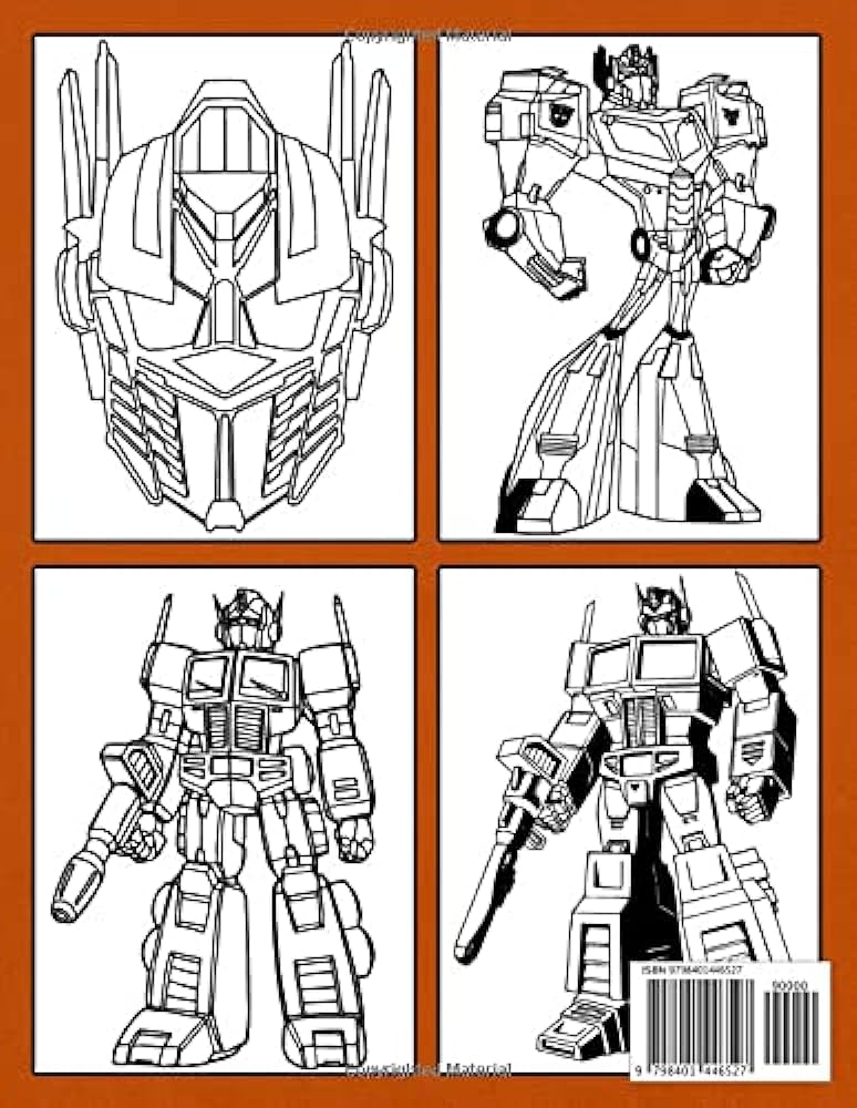 Optimus prime coloring book perfect coloring book for adults and kids with incredible illusations of optimus prime for coloring and having fun varela ane kitap