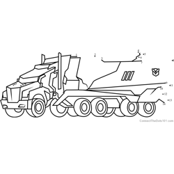 Optimus prime connect the dots printable worksheets