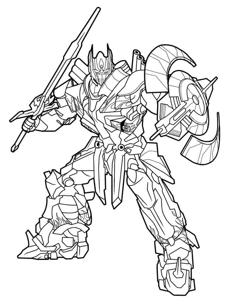 Optimus prime coloring pages