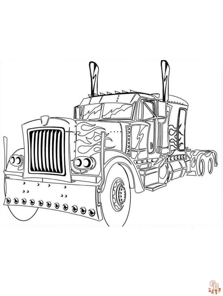 The transformers coloring pages for kids