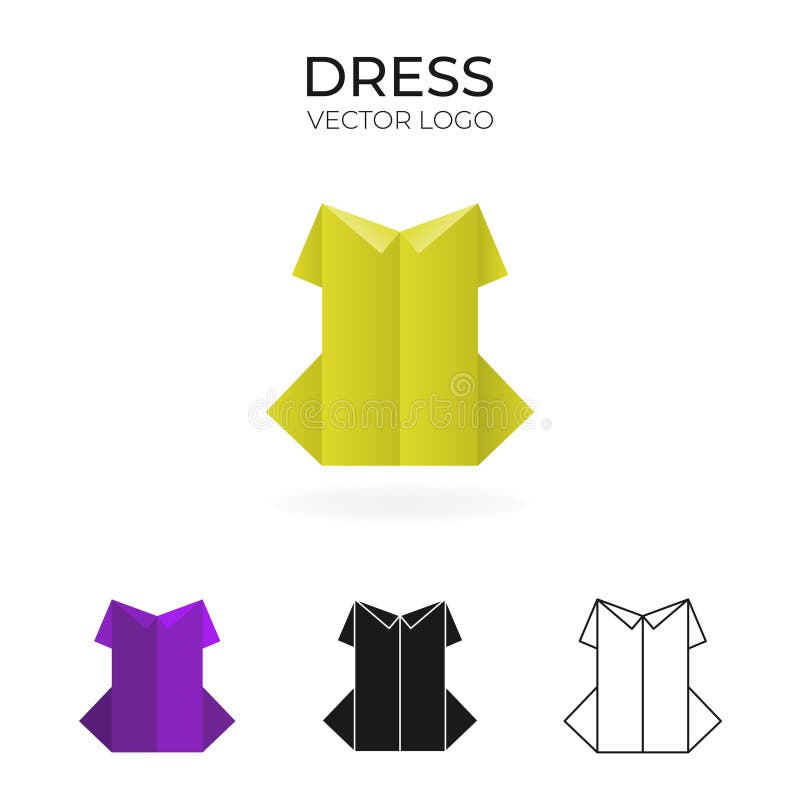 Origami paper dress stock illustrations â origami paper dress stock illustrations vectors clipart